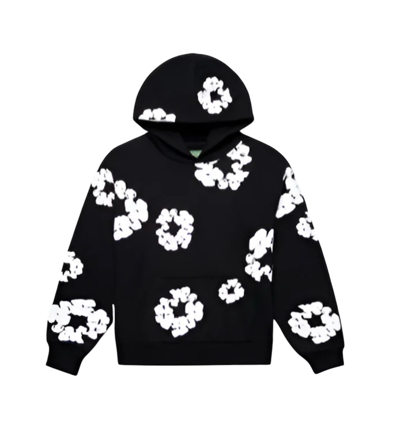 Pull à fleurs - noir